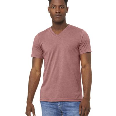 Unisex CVC Jersey V-Neck T-Shirt Thumbnail
