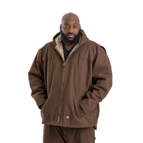 Men's Heartland Washed Duck Hooded Work Coat Thumbnail