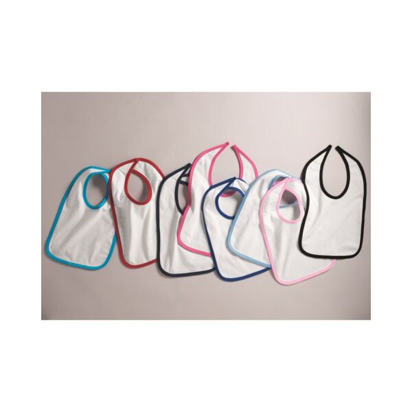 Infant Contrast Trim Premium Jersey Bib Thumbnail