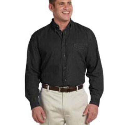 Men's Tall Long-Sleeve Denim Shirt Thumbnail