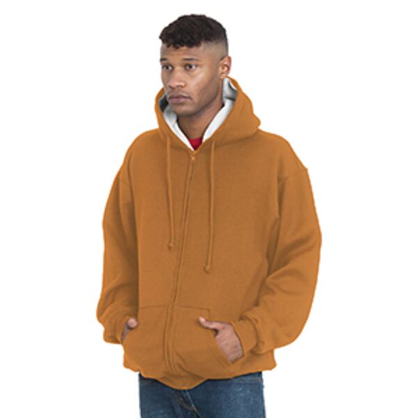 Adult USA Made Super Heavy Thermal-Lined Full-Zip Hooded Sweatshirt Thumbnail