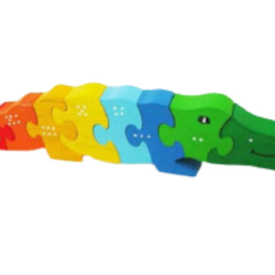 Handcrafted Wooden Crocodile Jigsaw Thumbnail