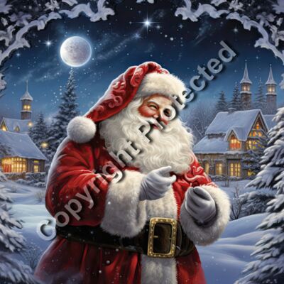 Jolly Santa Christmas Scene Thumbnail