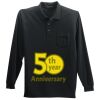 Long Sleeve Silk Touch Polo with Pocket Thumbnail